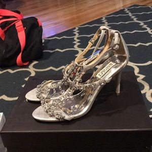 Badgley Mischka Crystal Embellished Heals